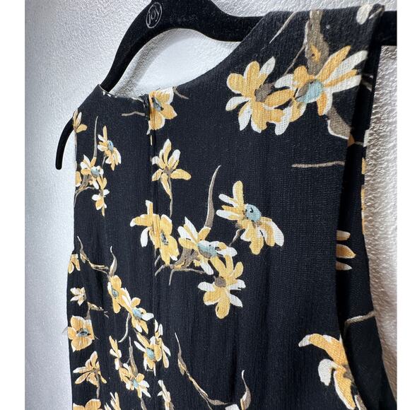 NWT Alyn Paige Black Multi Color Floral Sleeveless V-Neck Button Maxi Dress 8 - Picture 9 of 14